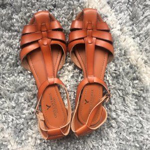 American Eagle Brown Leather Sandals